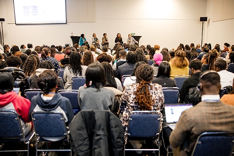 Panel discussion at the 2025 NBCS with community leaders on stage
