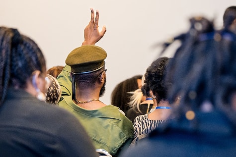 Members of the public actively participating during a speech delivered at the 2025 SPCN